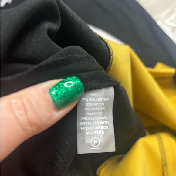 Calvin Klein Size 6 Small Black Gold Color Block Sleeveless Dress Ponte New - Picture 6 of 7